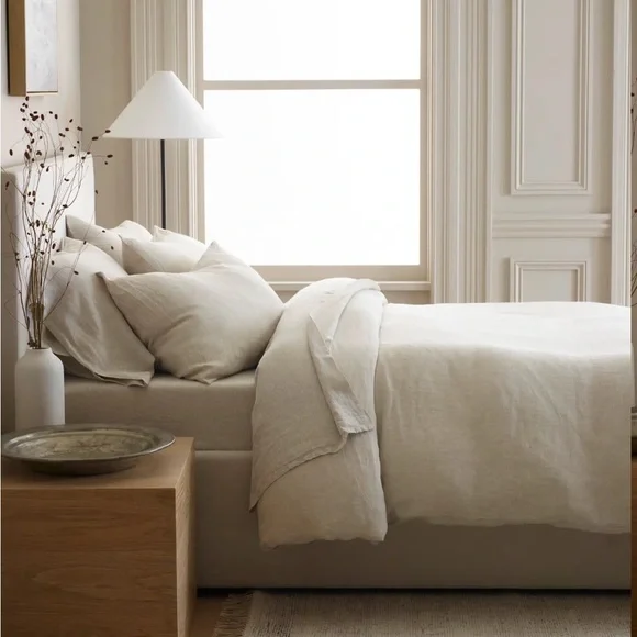 NWOT QUINCE European Linen Chambray Duvet Cover Set